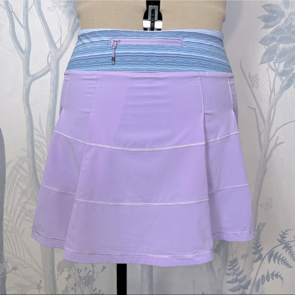 Lululemon Pace Rival Skirt II in Lilac/Wave Twist Lilac Caspian Blue 4 Tall - Picture 6 of 16